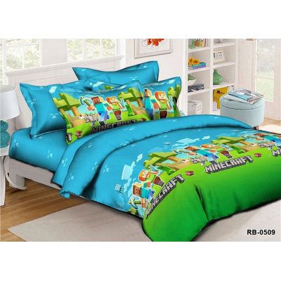 Дитяча постільна білизна Minecraft (ранфорс)