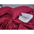 Комплект элитного постельного белья WINE однотонный (Страйп сатин Premium)
