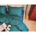 Комплект постільної білизни DEEP EMERALD 2/2см (Страйп сатин Преміум)