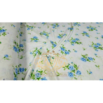 Голубая роза. КПБ из фланели (байки)