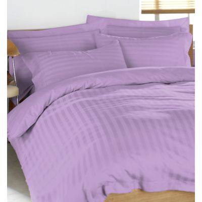 Комплект постільної білизни Страйп сатин Lilac (бузковий)