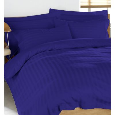 Комплект постельного белья Страйп сатин Royal Blue (синий)