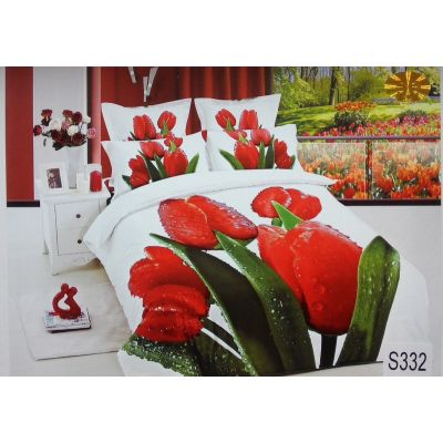 КПБ ELWAY арт. S332 сатин 3D фотопринт. Производитель – Польша